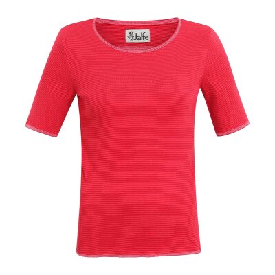 T-Shirt cerise-rot pink geringelt L