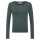 Longsleeve Wolle fein geringelt türkis/pine M