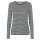 Longsleeve BW schmal geringelt petrol/ natur