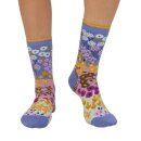 Marguerite Floral Organic Cotton Socks Blue