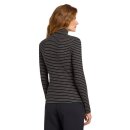 Streifen- Rollkragenshirt Black Beige