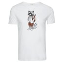 T-Shirt Animal Raccoon Hike Guide white