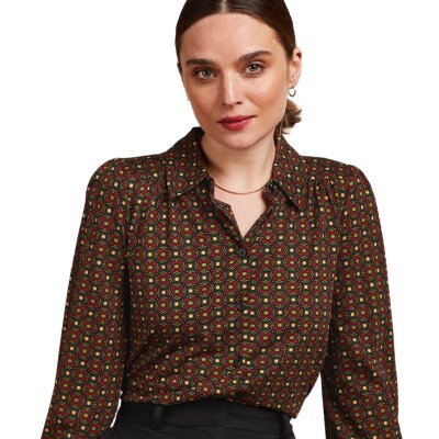 Carina Blouse Valley Cabernet Red