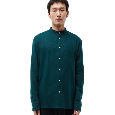 Hemd Wes Buttoned Shirt Dark Teal